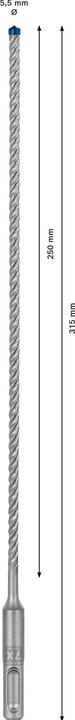 Produktbild Bosch Professional Zubehör EXPERT SDS plus-7X Hammerbohrer, 5,5 x 250 x 315 mm (5.5 mm)