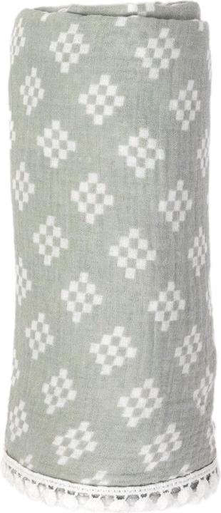 Lodger Mulltuch Tribe Muslin Silt Green 120 x 120 cm (120 cm, 120 cm)