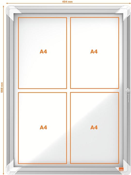 Actual product image Nobo Display case 4xA4