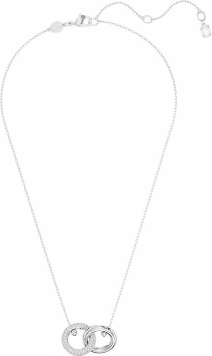 Immagine prodotto Swarovski Dextera Collana Intrecciata a Cerchio Bianca (Metallo Swarovski, 38 - 45 cm)