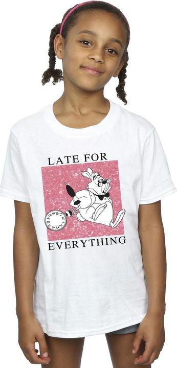 Actual product image Disney Girls Alice In Wonderland White Rabbit Cotton T-Shirt (152, 158)
