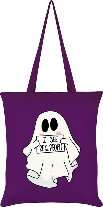 Actual product image Grindstore I See Real People Ghost Tote Bag