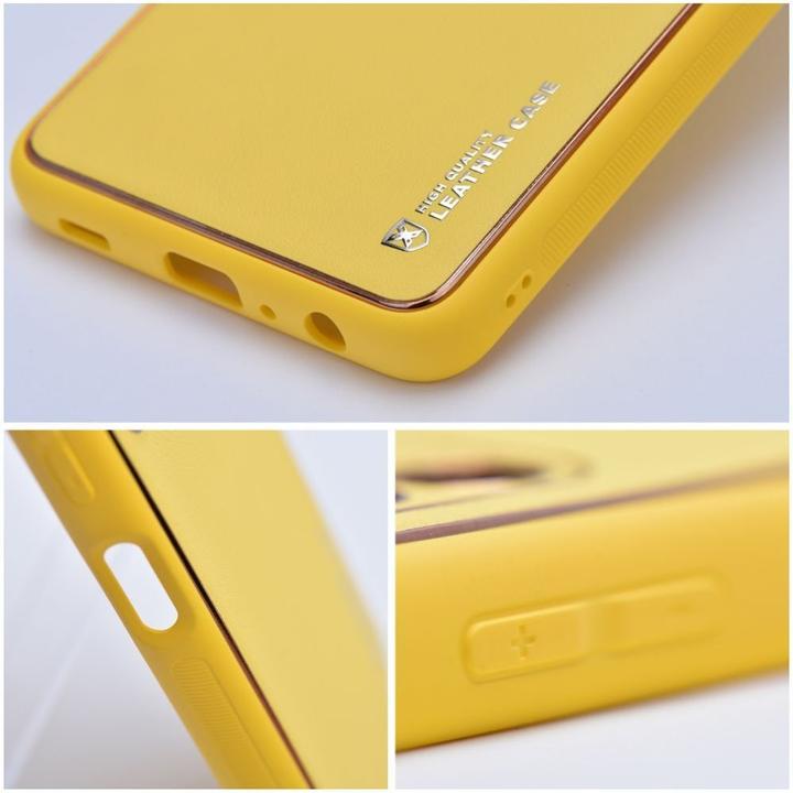 Image du produit OEM Back panel cover LEATHER case for SAMSUNG S24 Plus yellow (Samsung Galaxy S24+)