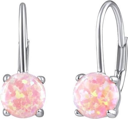 Produktbild Silvego Silver earrings with pink synthetic opal LPS1398P