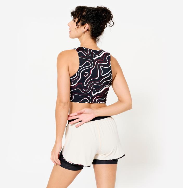 Image du produit Domyos Crop top de fitness femme, noir (XL)