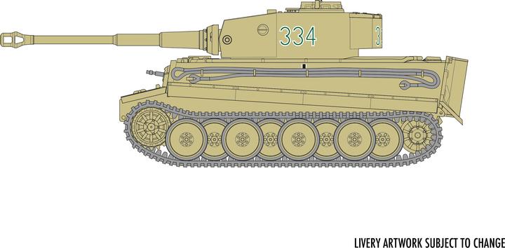 Actual product image Airfix Kit tank Tiger 1 Beginner Set 1:72