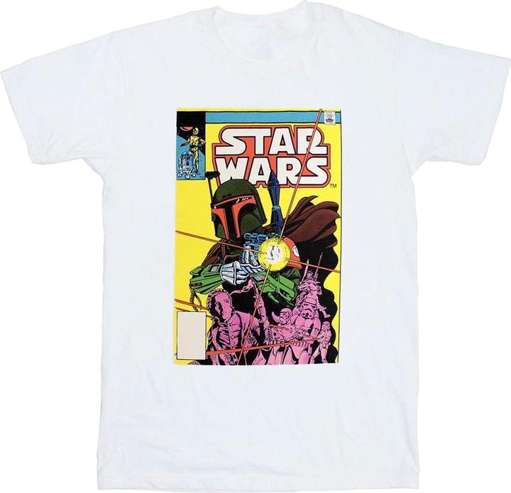 Actual product image Star Wars Unisex Adult Boba Fett Comic Cover T-Shirt (L)