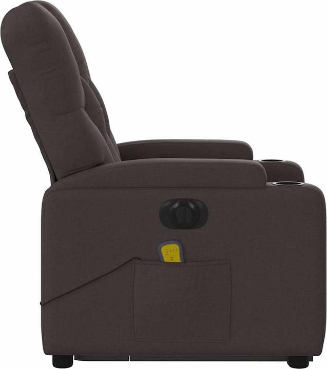 Produktbild VidaXL Massagesessel mit Aufstehhilfe Elektrisch Fernsehsessel Dunkelbraun Stoff