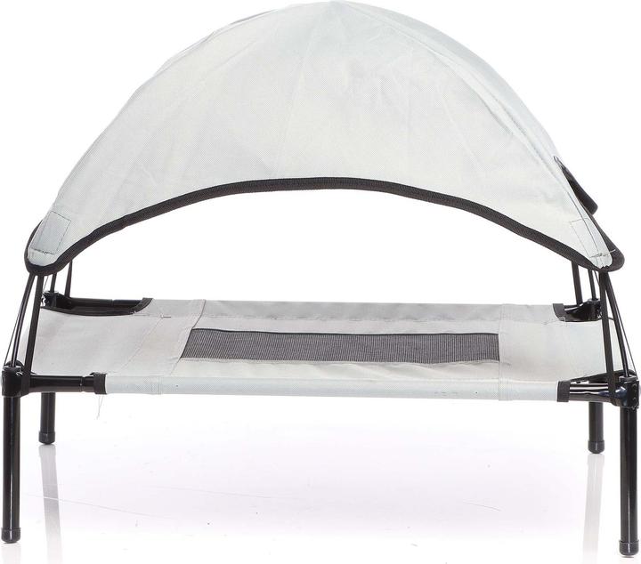 Immagine prodotto Wiltec Letto portatile per animali domestici Relax Letto per cani a baldacchino L Grigio (Cane)