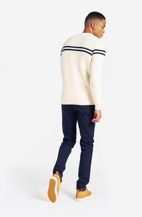 Image du produit Tribord Pull-over voile tricoté homme 100 beige/bleu foncé rayé (XXL)