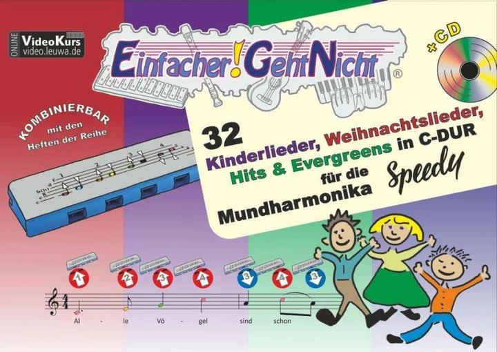 Produktbild Einfacher!-Geht-Nicht: 32 Kinderlieder Weihnachtslieder Hits & Evergreens in C-DUR - für die Mund... (Deutsch, Martin Leuchtner, Bruno Waizmann, 2018)