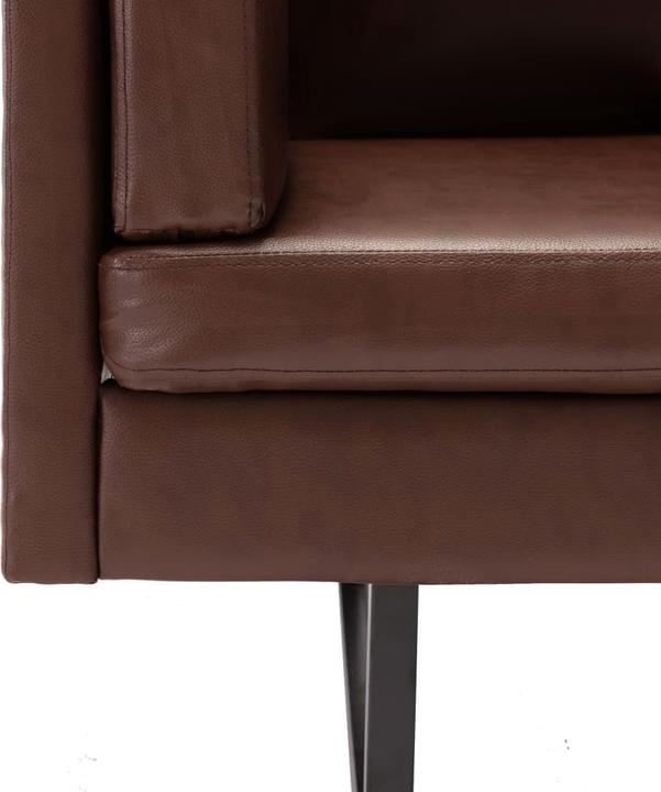 Immagine prodotto VidaXL Ecksofa Kunstleder Braun,Farbe: Braun,Material: Holz. Stahl (Divano ad angolo)