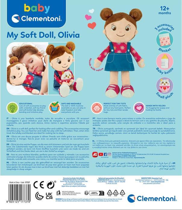 Immagine prodotto Clementoni BAMBOLA GIOCATTOLO MORBIDA OLIVIA 12 MESI 17737