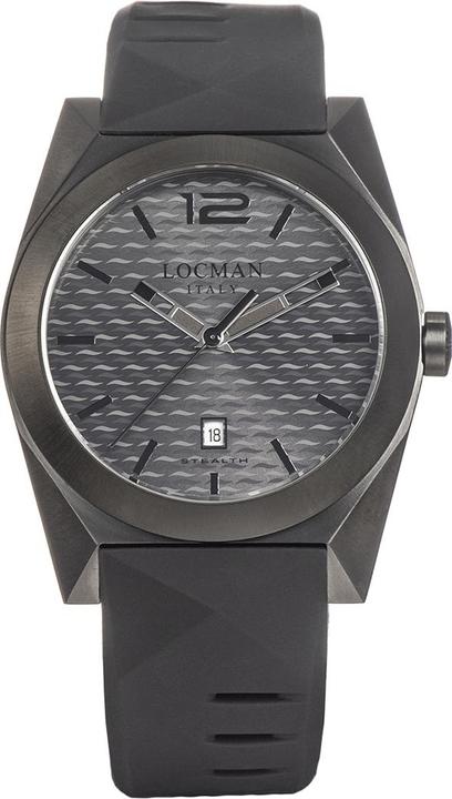 Actual product image Locman Italy Men's Watch Stealth Black PVD Ref. 0810 (Analogue wristwatch, 41 mm)