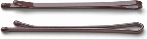 Produktbild Trisa Haarklemmen glatt lackiert 55mm braun 250 Stk. (250 Stk.)