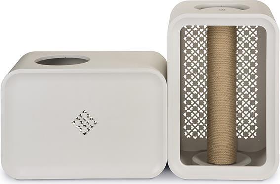 Image du produit Beeztees Gratte-cube pour chat (49 cm, Blanc, Marron)