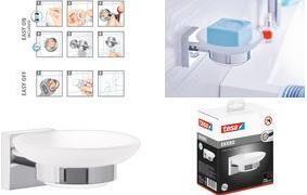 Actual product image tesa EKKRO soap holder incl. adhesive solution without drilling