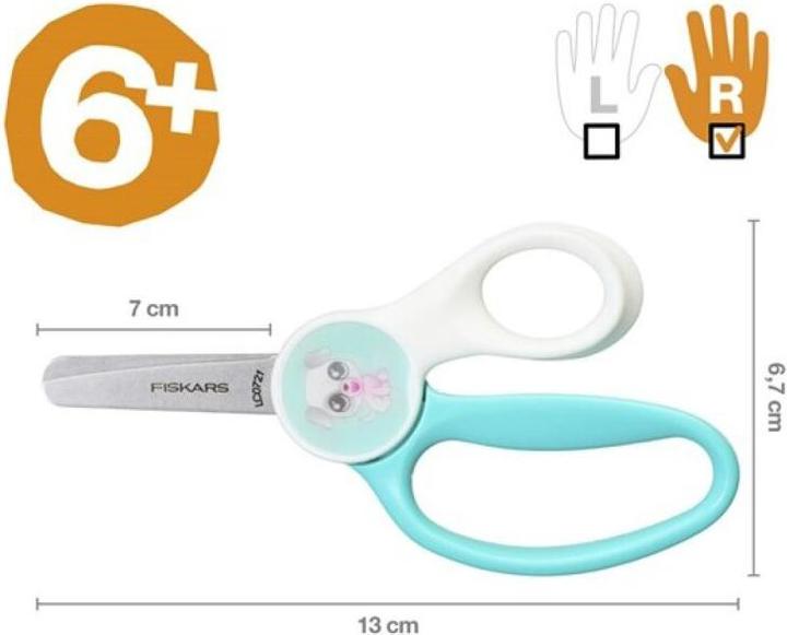 Immagine prodotto Fiskars Forbici per bambini con immagine di cucciolo da 6 anni Lunghezza: 13 cm (13 cm)