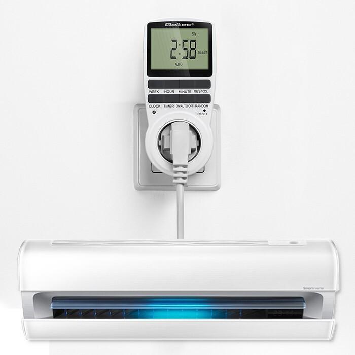 Image du produit Qoltec Elektroniczny programator czasowy PC0628 | 3680W | 16A | LCD
