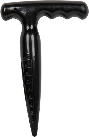Bradas Pflanzlochstecher DE LUXE, schwarz