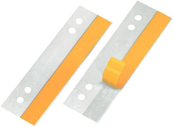 Actual product image Veloflex HEFTFIX®, 105 mm lang, transparente Hartfolie selbstklebend, glasklar, 1000 Stück