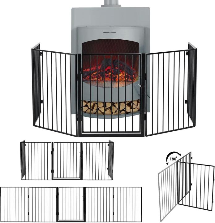 Image du produit Juskys Barrière de cheminée 300 x 76 cm pliable