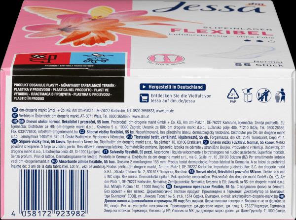 Actual product image dm Jessa Panty liners Flexible (55 x, Panty liners)