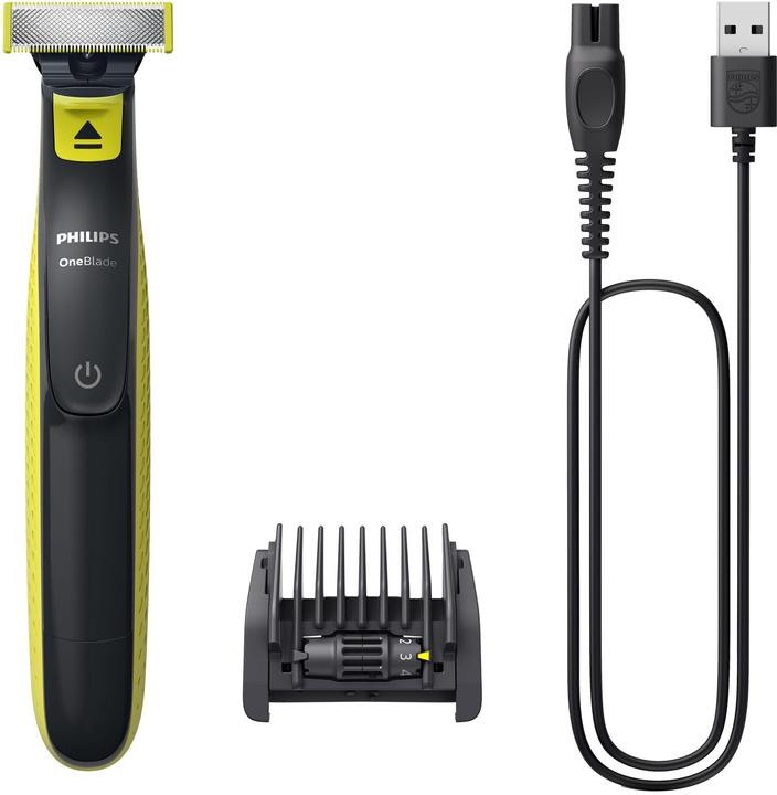 Productafbeelding Philips QP2724/20 OneBlade Scheerapparaat/Trimmer, Gezicht, Zwart/Groen