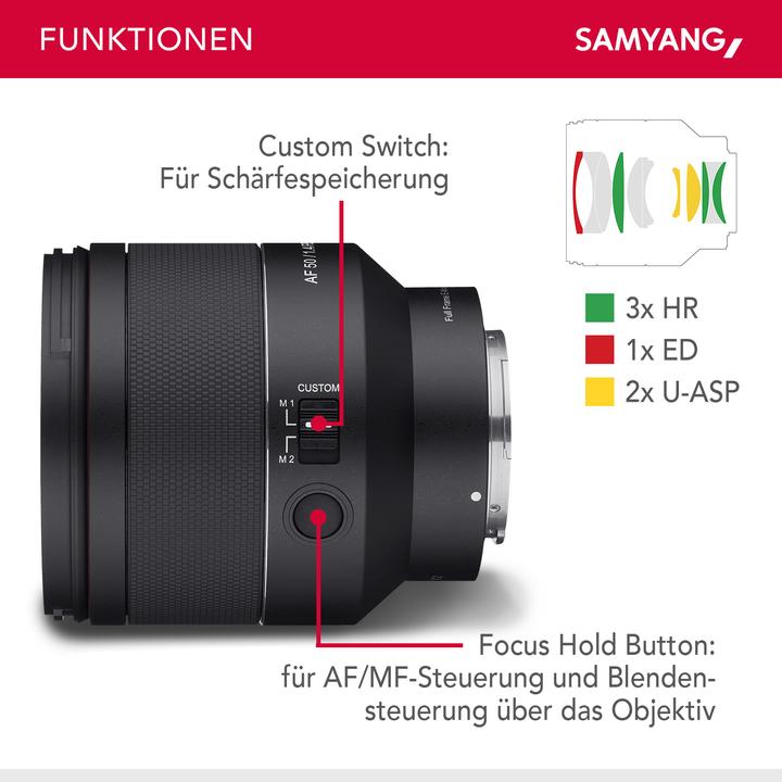Produktbild Samyang AF 50mm f/1.4 Mark II, Sony E (Sony E, Vollformat)