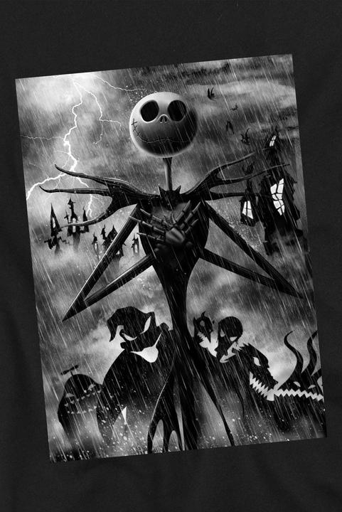 Actual product image The Nightmare Before Christmas Childrens/Kids Jack Skellington Rain T-Shirt (140)