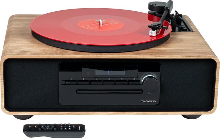 Produktbild Bigben MIC300TT sw/holz Micro-Anlage 60W,Platte 33/45 U/min.,UKW,BT,CD,USB (Bluetooth, 1x 60 W)