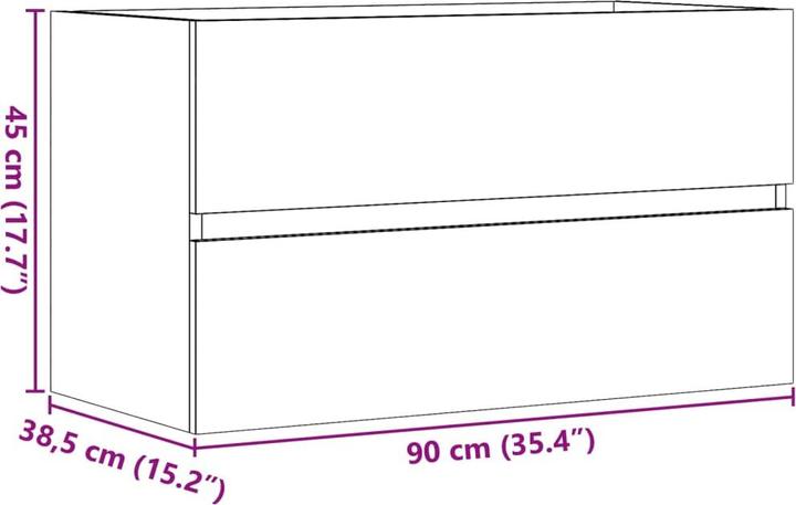 Produktbild VidaXL Waschbeckenunterschrank -Optik 90x38,5x45