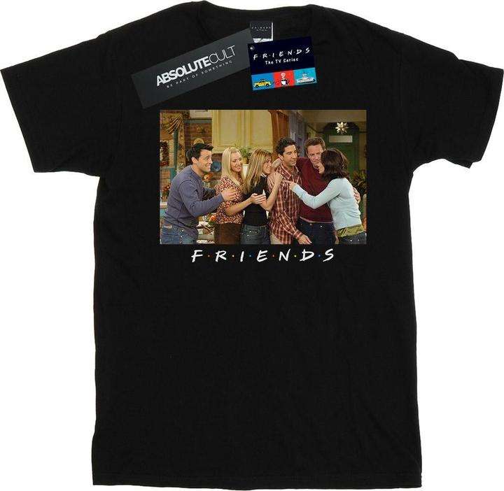 Actual product image Friends Girls Group Photo Apartment Cotton T-Shirt (140, 146)