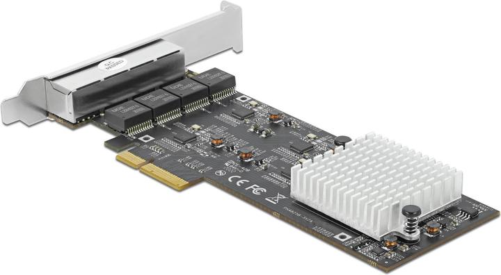 Actual product image Delock Network card 4x 2.5Gbps, RTL8125B PCI-Express x4 (RJ45)
