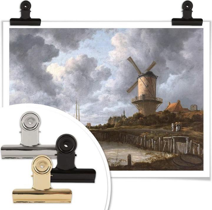 Immagine prodotto Trenddeko van Ruisdael - Il mulino a vento di Wijk vicino a Duurstede (100 x 80 cm)