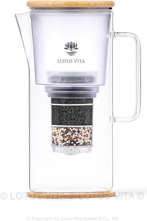 Actual product image Lotus Vita Glass filter jug Katara Natura Plus