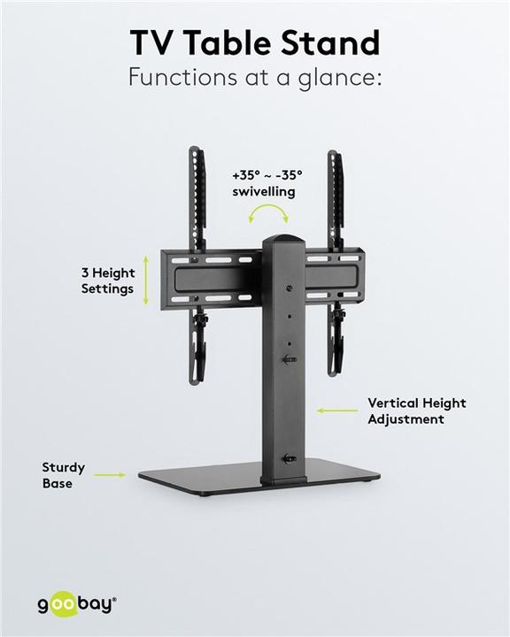 Actual product image Goobay TV stand Basic Fix (Universal, 55", 40 kg)