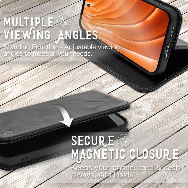 Actual product image Nalia Genuine Leather Flip Case Cover with Magnetic Closure (Samsung Galaxy S23+)
