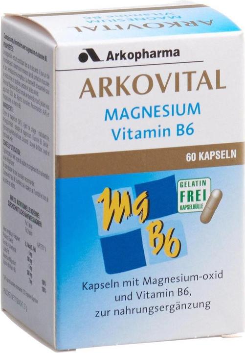 Produktbild Arkopharma Magnesium Vitamin B6 (60 Stück, Kapseln, 49 g)
