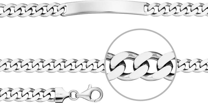 Immagine prodotto Der Kettenmacher Serbatoio incisione bracciale argento diamante 6,6 mm 23 cm (23 cm, Argento)