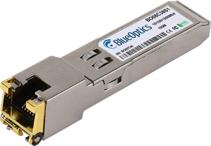Produktbild BlueOptics Kompatibler FibroLAN B304 BO08C38S1 SFP Transceiver, Kupfer RJ45, 10/100/1000BASE-T, 100 Meter, 0°C