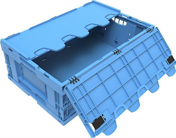 Immagine prodotto Walther Contenitore pieghevole in polipropilene, capacità 44 l, con coperchio (600 x 400 x 220 mm, 44 l)
