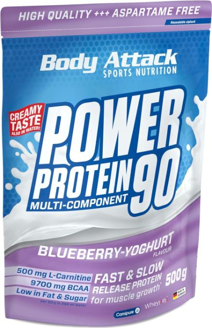 Immagine prodotto Body Attack New Power Protein 90 (sacchetto da 500 g) (Yogurt Mirtillo, 1 pz., 500 g)