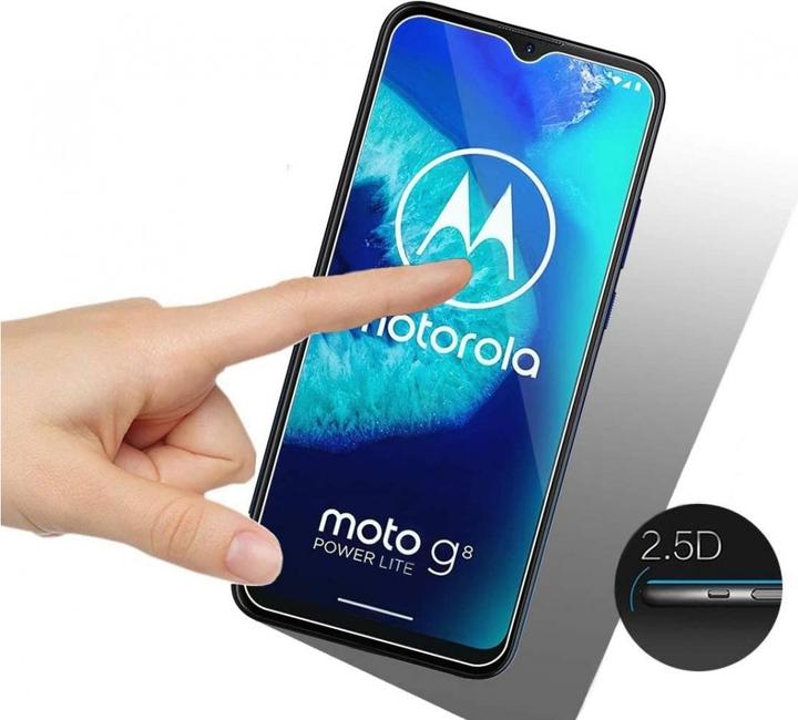 Actual product image Screenguard Motorola Moto G8 Power Lite Protective Glass Film Case Friendly Design (1 Piece, Motorola Moto G8 Power Lite)