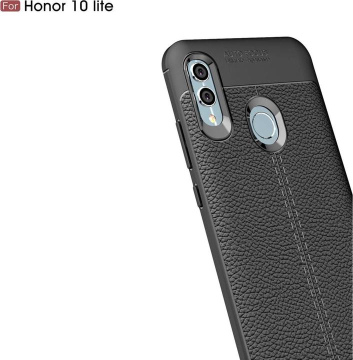 Actual product image Screenguard Honor 10 Lite Case Leather Design TPU Cover (Honor 10 Lite)