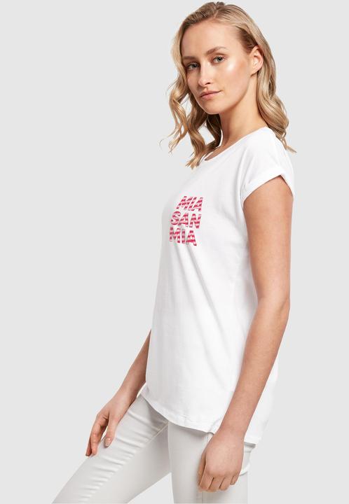 Produktbild FC Bayern München Ladies MSM Outline Red Extended Shoulder Tee - 113315 (L)