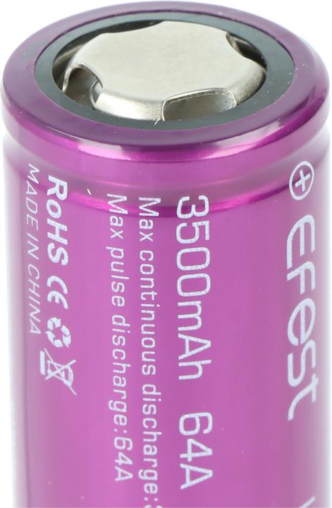 Actual product image Efest Battery Purple IMR26650 High Drain unprotected (1 pcs., 26650, 3500 mAh)