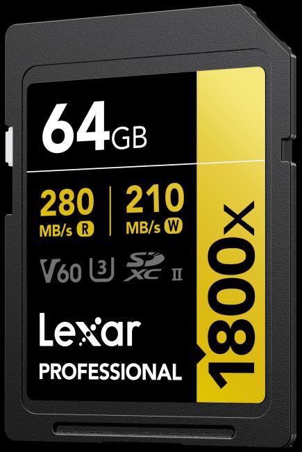 Produktbild Lexar Professional Gold Series (64 GB, SDXC, U3, UHS-II)
