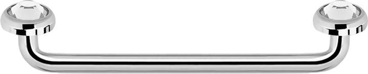 Immagine prodotto Star Piercing Superficie Barbell filetto interno argento 90° con due dischi cristallo argento (Acciaio chirurgico 316L)