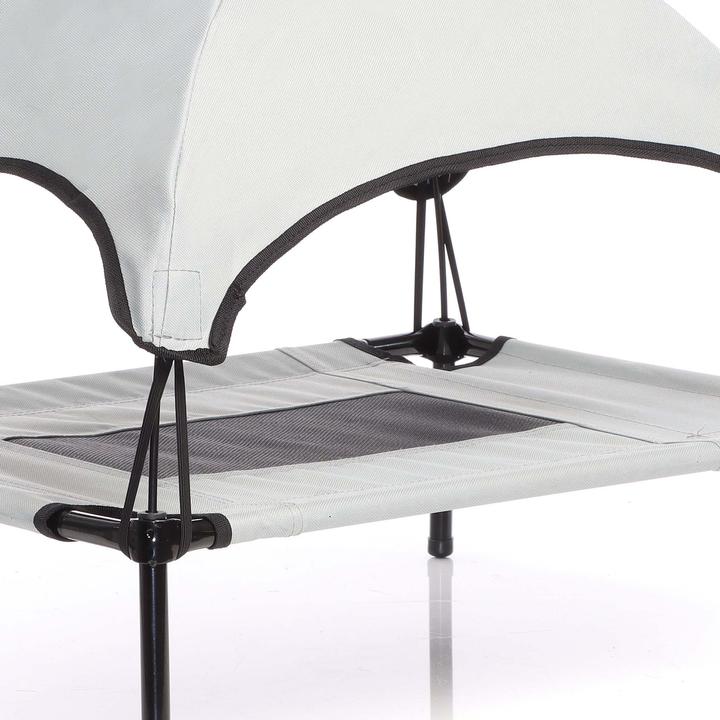 Immagine prodotto Wiltec Letto portatile per animali domestici Relax Letto per cani a baldacchino L Grigio (Cane)